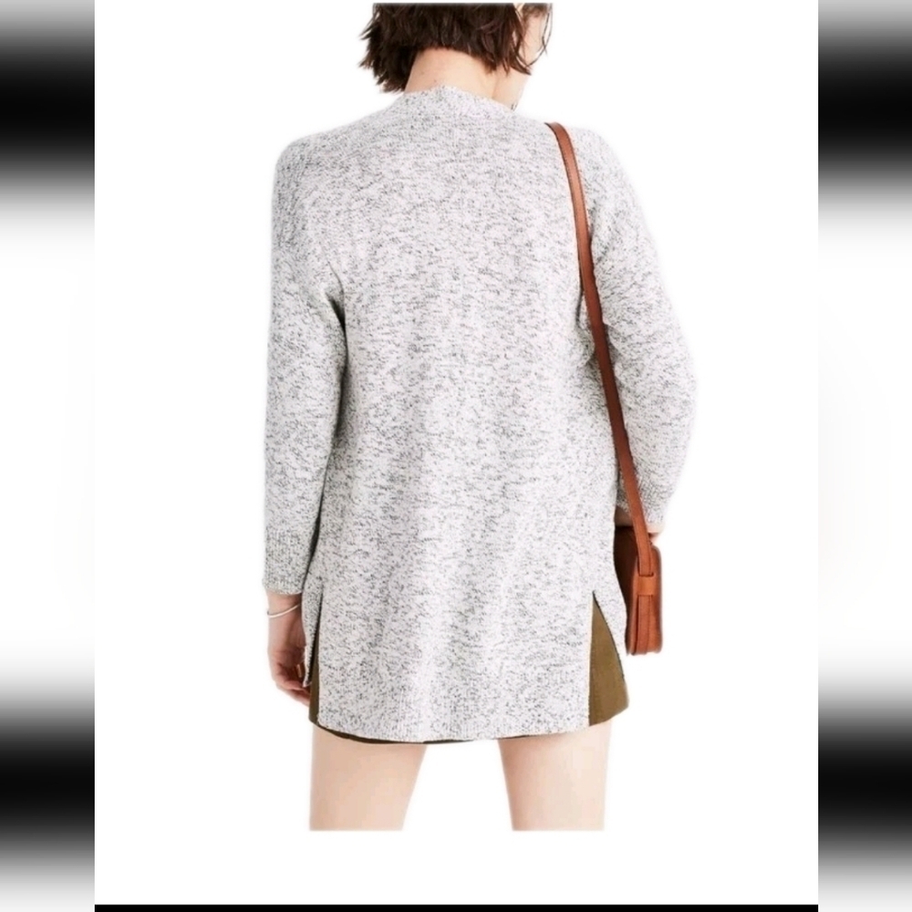 Madewell Womens Grey and Black Midland Open Front Closet Staple Cardigan XS - Picture 3 of 11